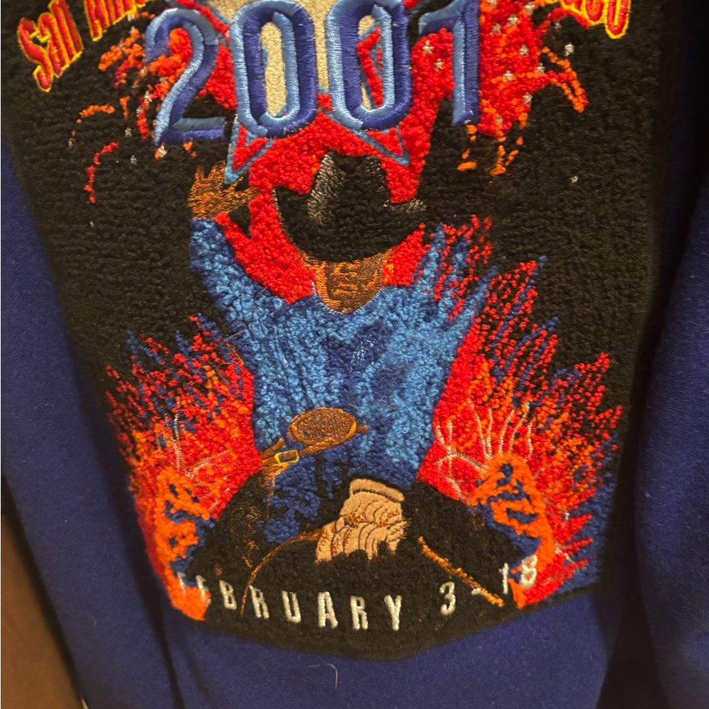 Blue/Brown Rodeo Sponsor Embroidered Jacket - Picture 2 of 7
